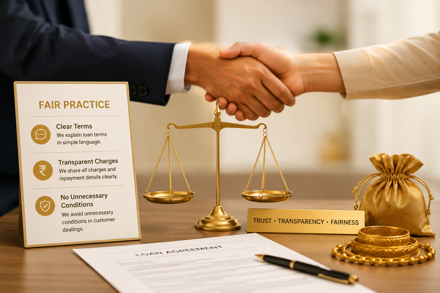 Fair practice policy with transparent finance documents