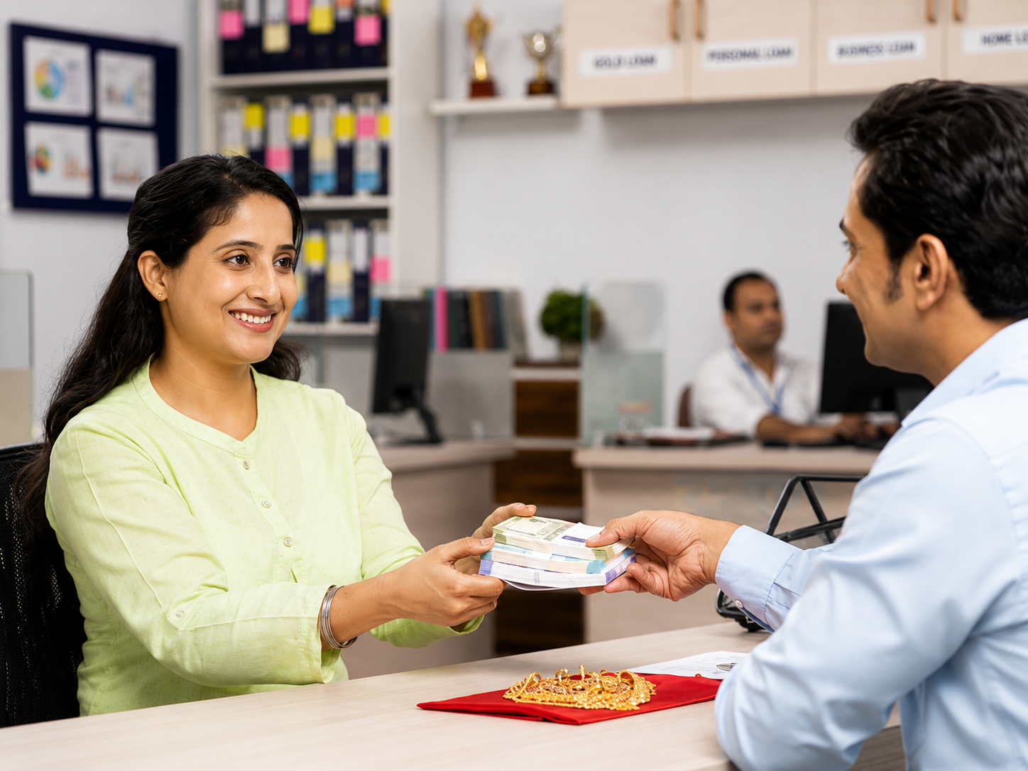 Customer receiving local finance support